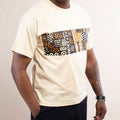 T-shirt Beige Crème – Motifs Mudcloth Africains