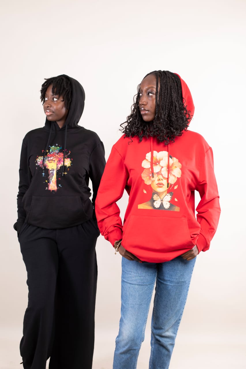 Hoodie Noir Cross Art – Sublimation | JKT Wears