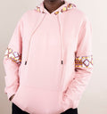 Hoodie Africain Rose Poudré – Wax & Capuche