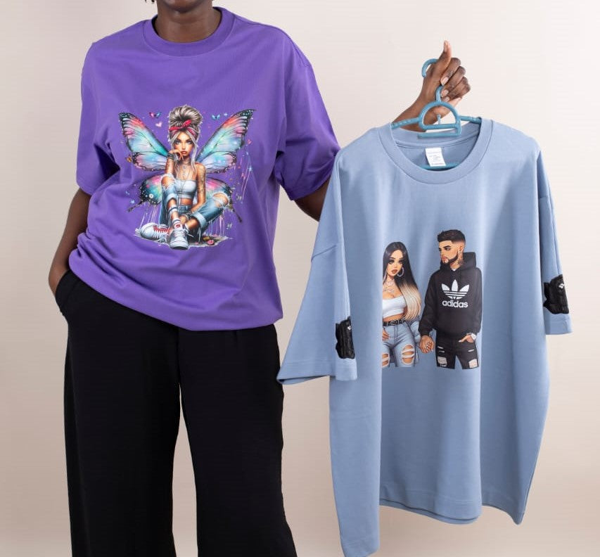 T-shirt Violet – Butterfly Fairy Girl