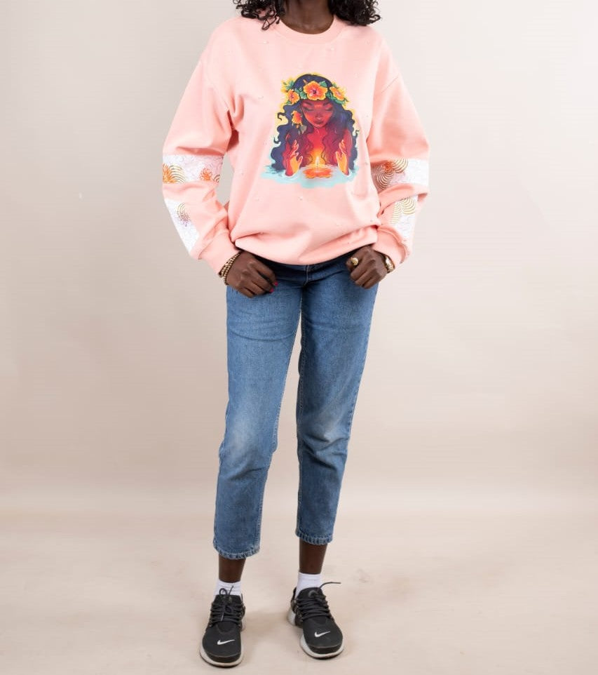 Sweat Rose Pêche – Mystic Flame Girl & Wax