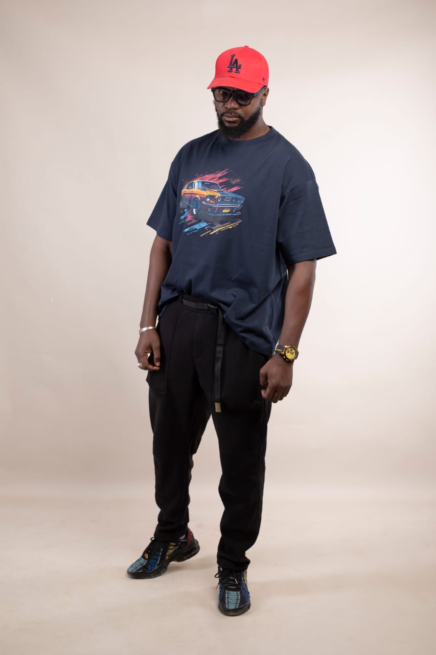 T-shirt Oversize Bleu Marine – Mustang Sublimation