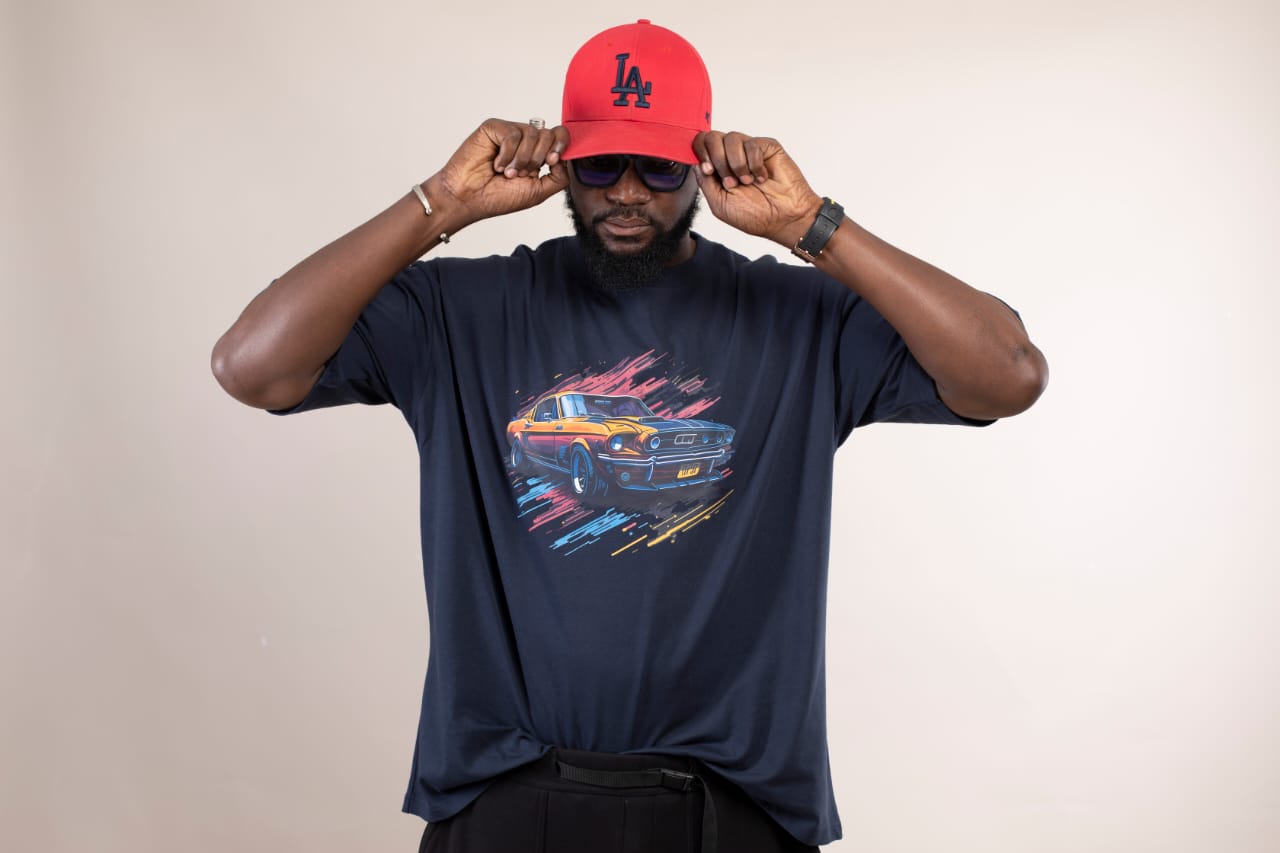 T-shirt Oversize Bleu Marine – Mustang Sublimation