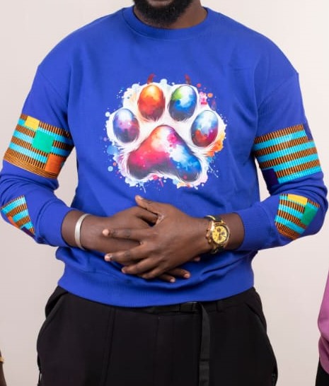 Sweat Paw Kente — Sublimation & Tissu Africain | JKT Wears 🇸🇳
