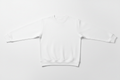 Pull Col Rond Blanc 2XL — manches dépliées