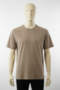 T-shirt gris taupe 100% coton porté par un mannequin
