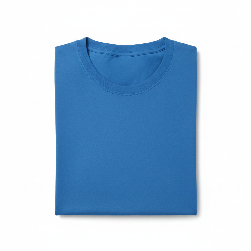 T-shirt vierge bleu azur 3XL
